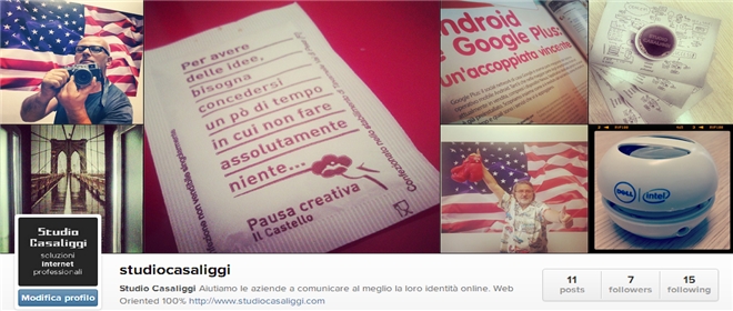 Studio Casaliggi - Account Instagram